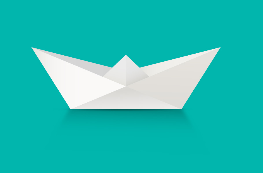 Origami boat