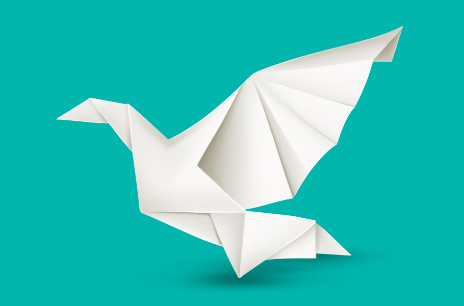 Origami bird