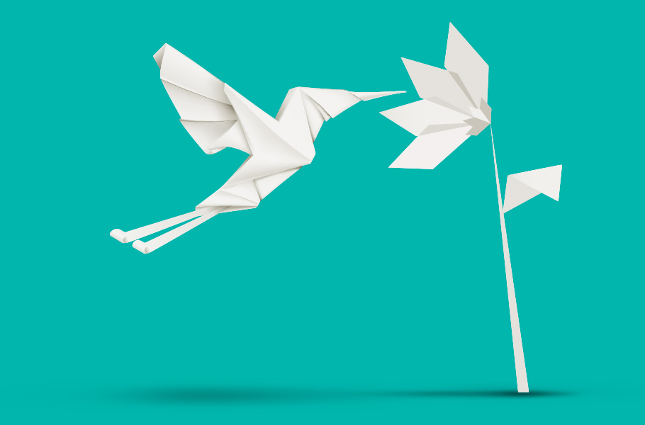 Origami bird