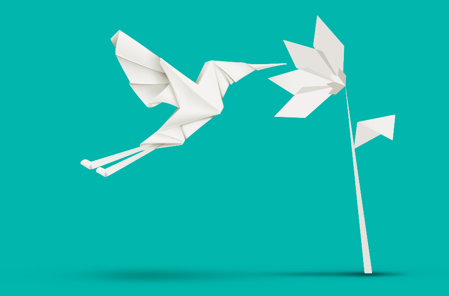 Origami bird