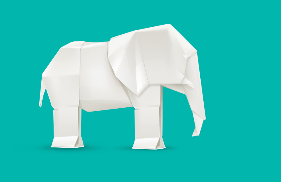 Origami elephant