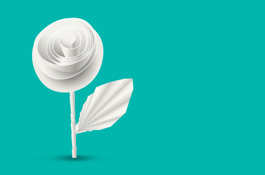 Origami rose