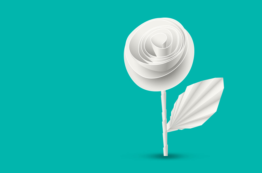 Origami rose