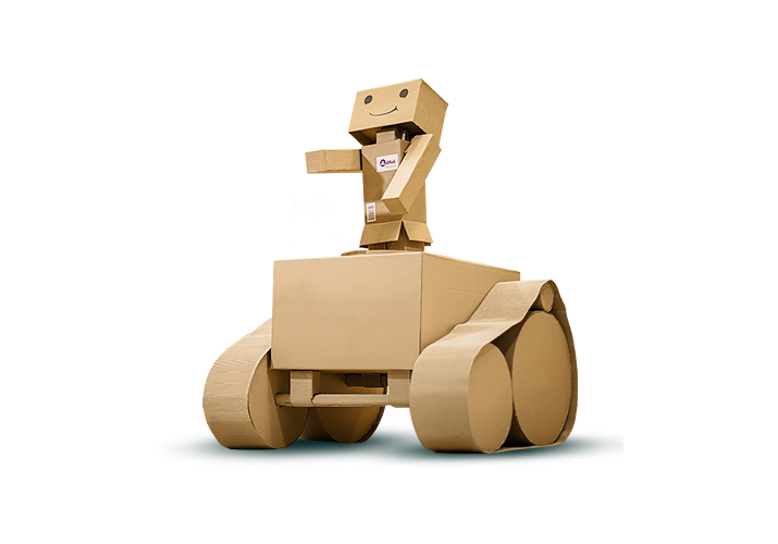 Origami cardboard man