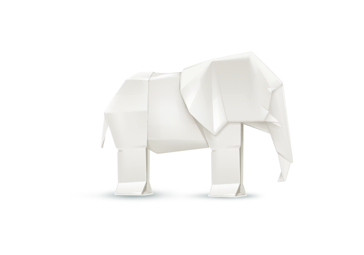 Origami elephant