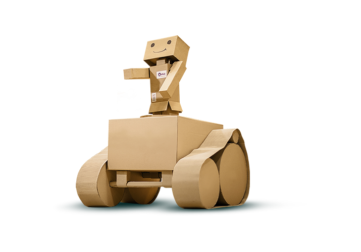 Origami man with tank
