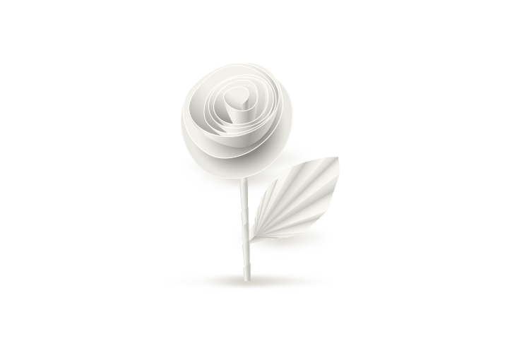 Origami rose
